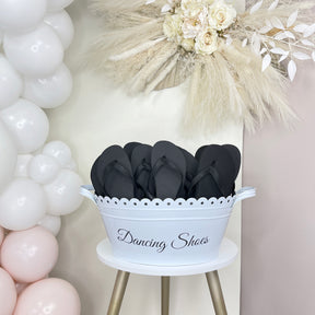 Favors with Flair!: Wedding Flip Flops SET/16 Prs.~ Black or White