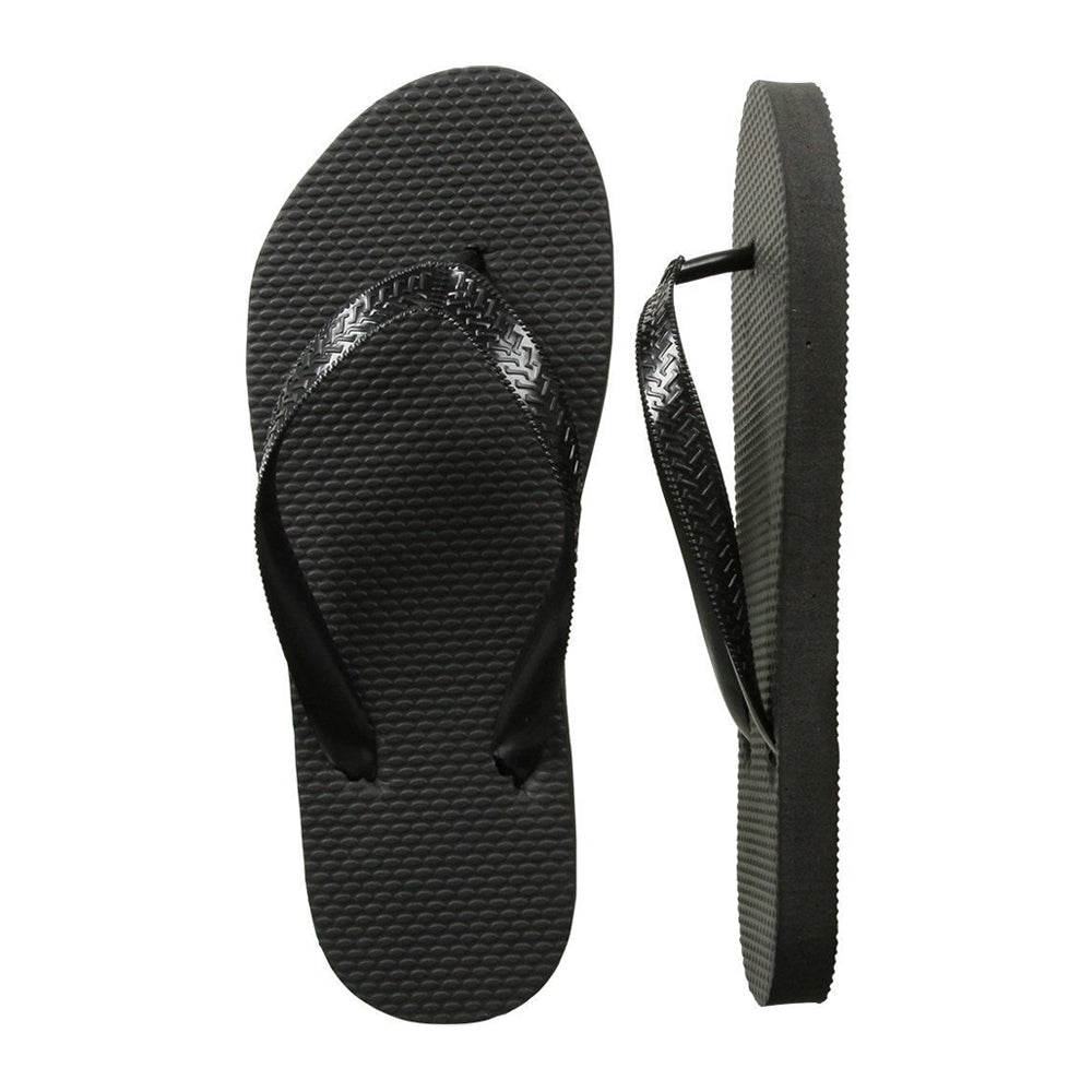 Black Flip Flops in Bulk, 20 Pairs