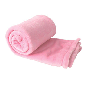 pink plush fleece blanket favor for wedding receptions