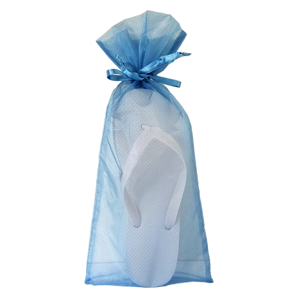 Steel Blue Flip Flop Organza Bag