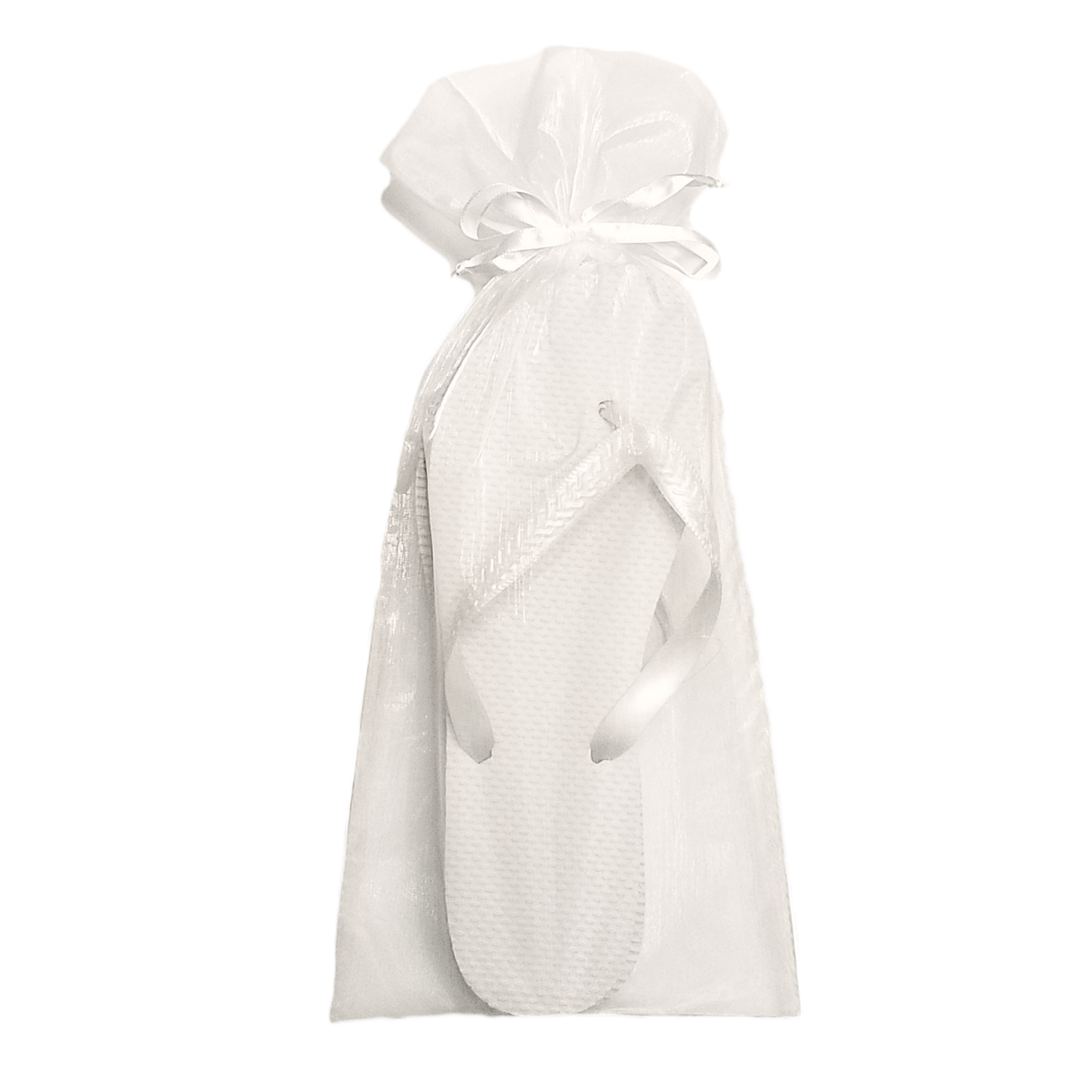 Ivory Flip Flop Organza Bag