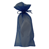 Navy Blue Flip Flop Organza Bag