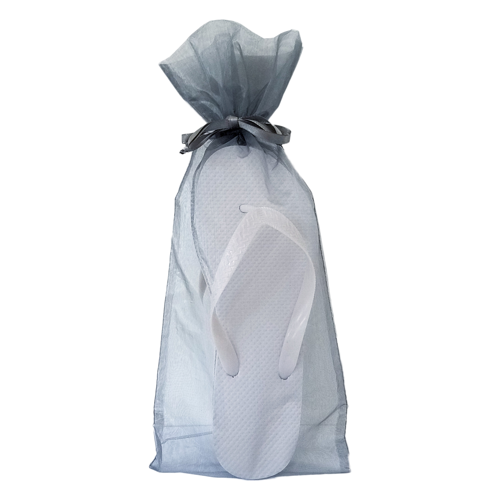 Slate Flip Flop Organza Bag