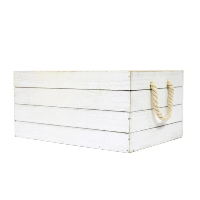 Stella White Wood Crate