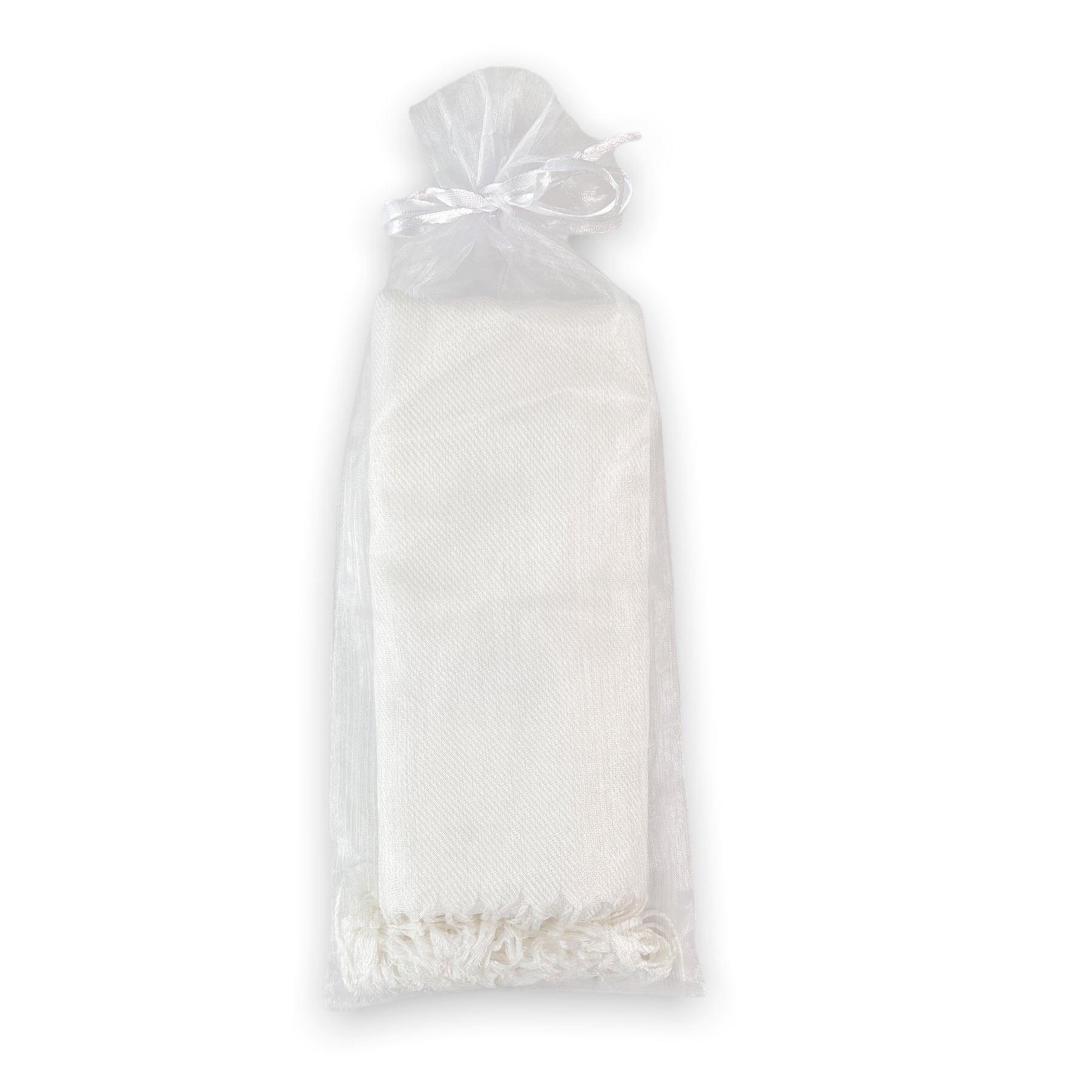 White Pashmina Organza Bag
