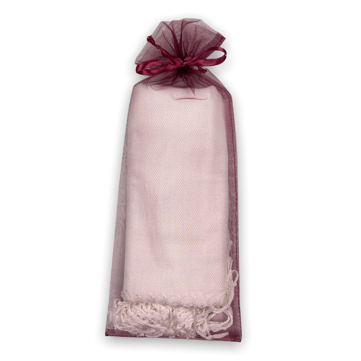 Wine Pashmina Organza Bag